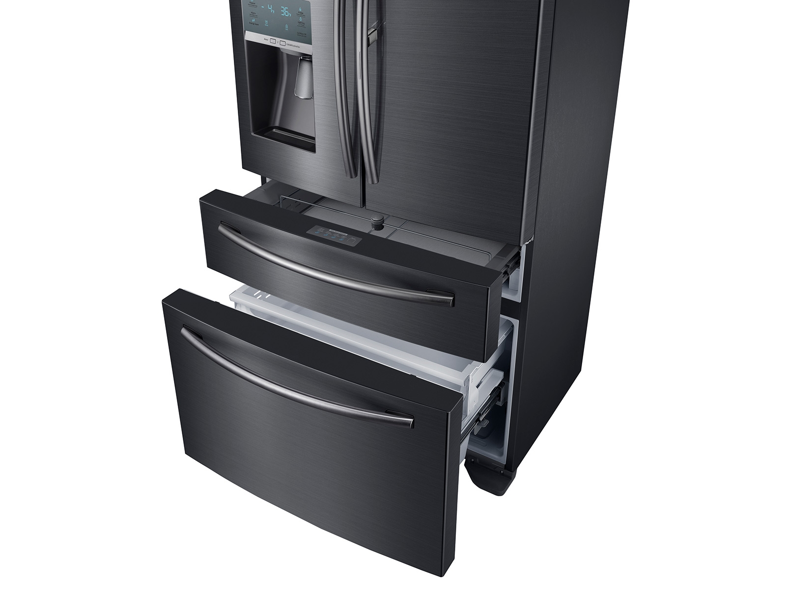 Thumbnail image of 22 cu. ft. Food Showcase Counter Depth 4-Door French Door Refrigerator in Black Stainless Steel
