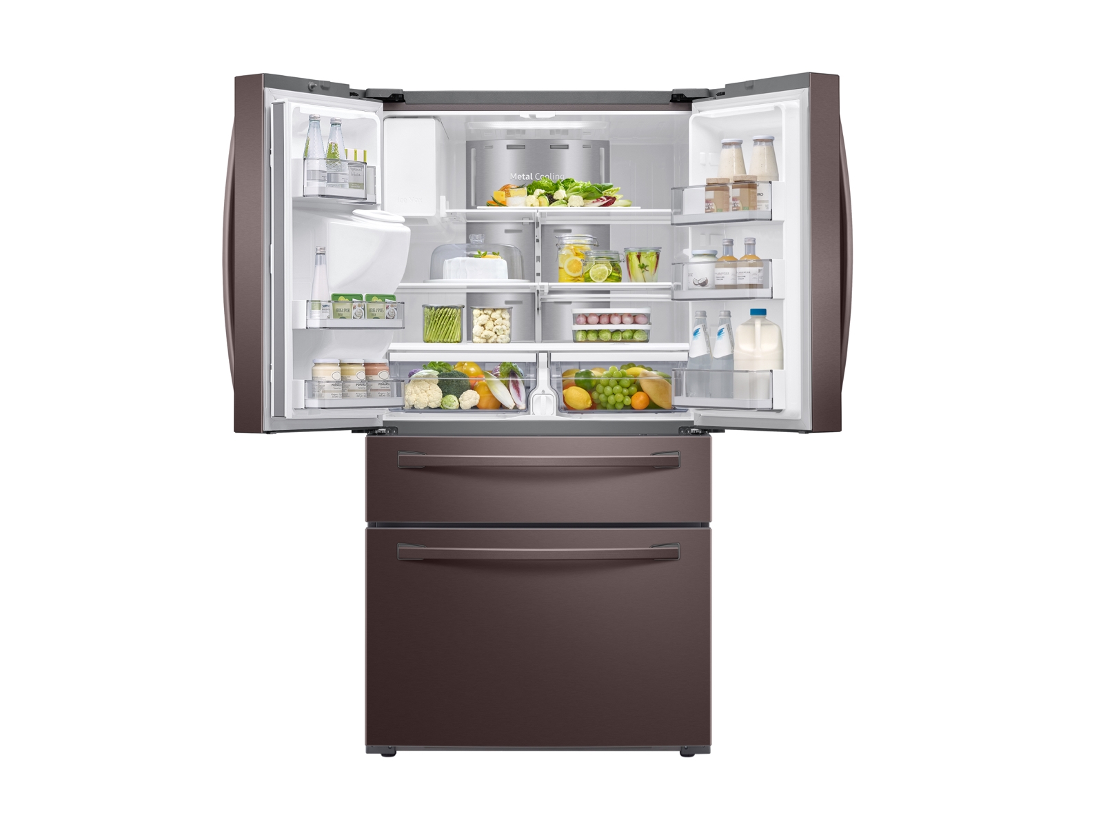Thumbnail image of 22 cu. ft. Counter Depth 4-Door French Door Refrigerator with Touch Screen Family Hub™ in Tuscan Stainless Steel