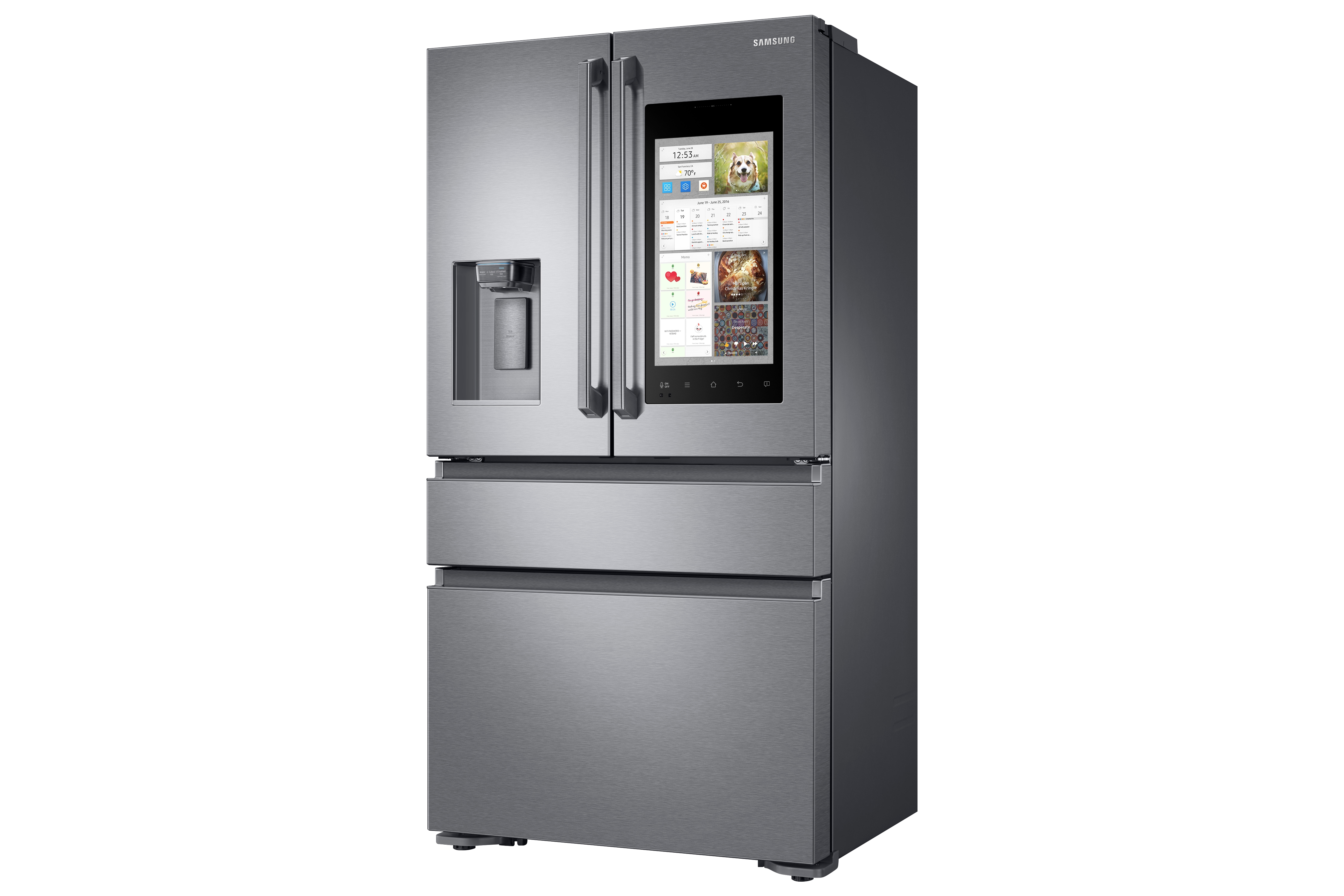 22 cu. ft. Family Hub™ Counter Depth 4-Door French Door Refrigerator in ...