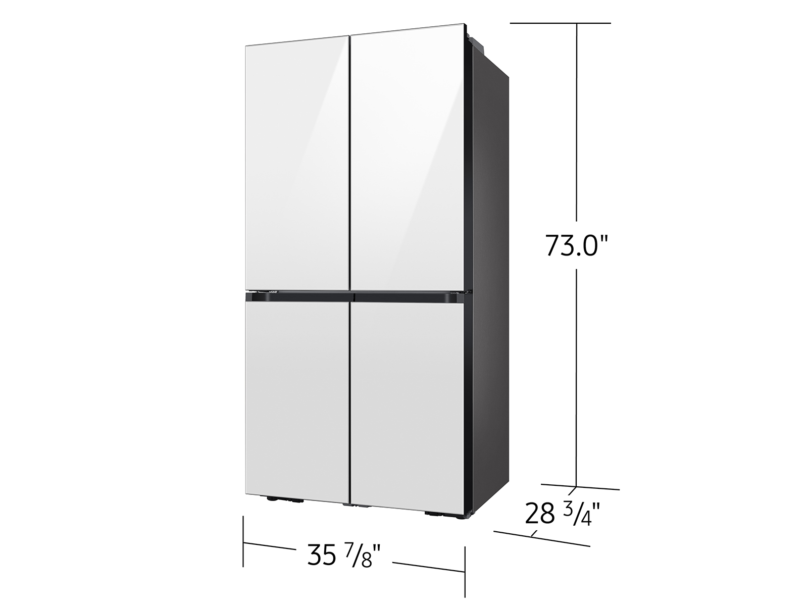 Thumbnail image of Bespoke 4-Door Flex&trade; Refrigerator (23 cu. ft.) in White Glass
