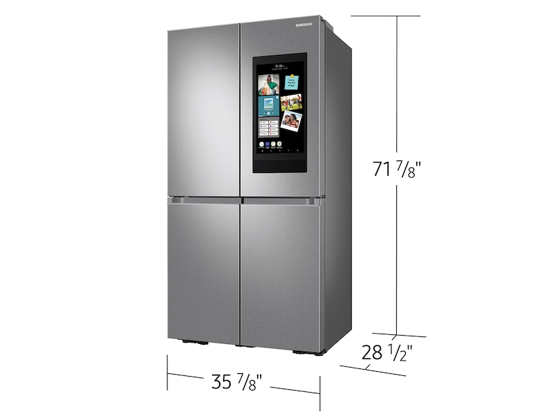 23 cu. ft. Smart Counter Depth 4-Door Flex&trade; refrigerator with Family Hub&trade; and Beverage Center in Stainless Steel