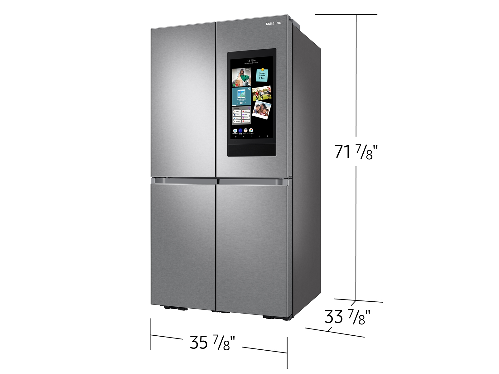 Samsung 29 cu. ft. 4-Door Flex Smart Refrigerator with Family Hub Stainless  Steel RF29A9771SR/AA - Best Buy