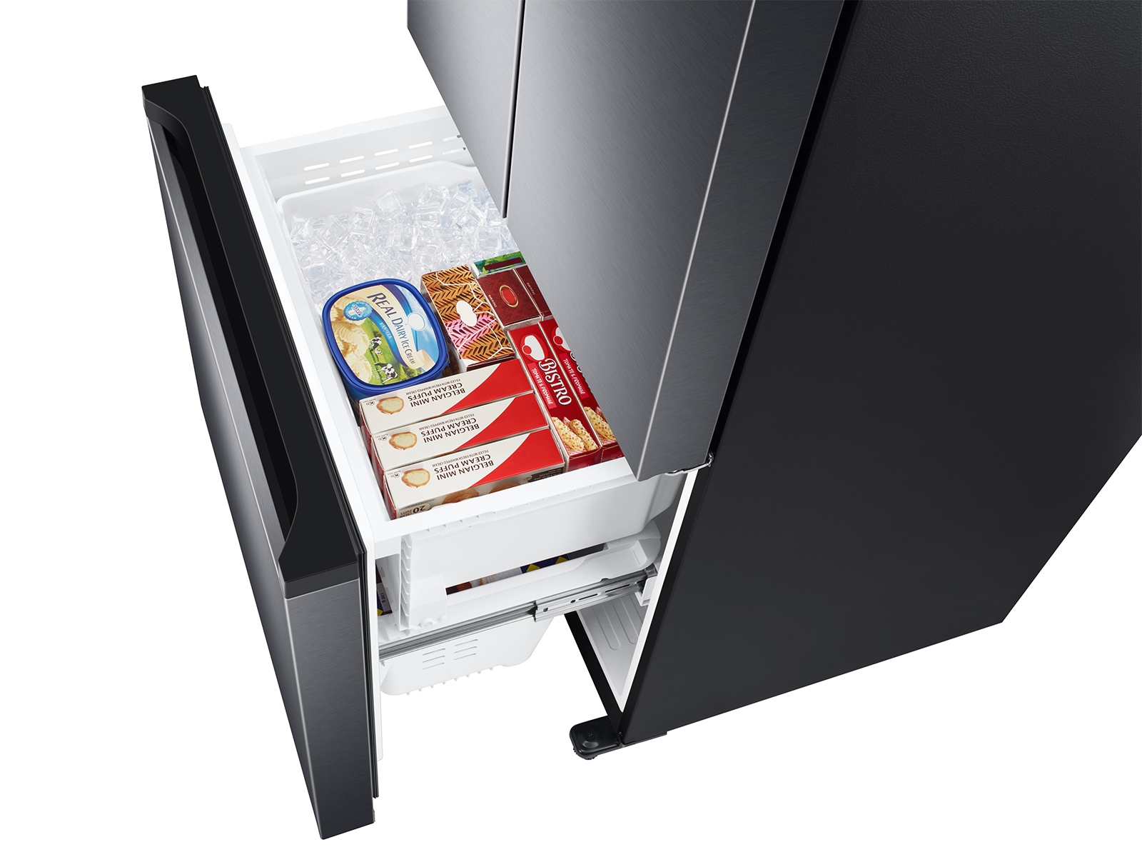 18 cu. ft. Smart Counter Depth 3-Door French Door Refrigerator in 