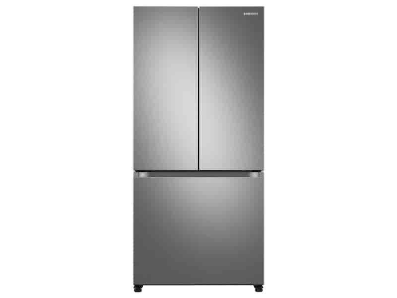 18 cu. ft. Smart Counter Depth 3-Door French Door Refrigerator in Stainless Look