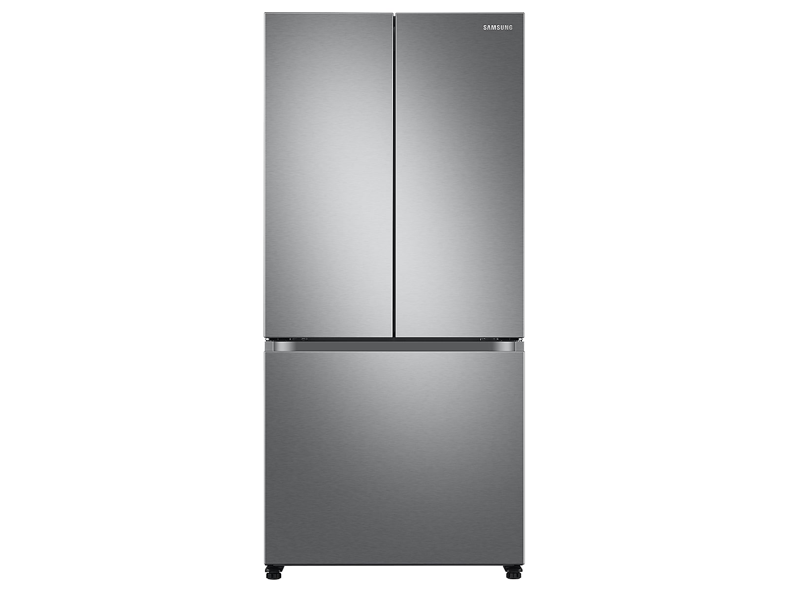 Samsung 18 cu. ft. Smart Counter Depth 3-Door French Door Refrigerator in Silver(RF18A5101SR/AA)