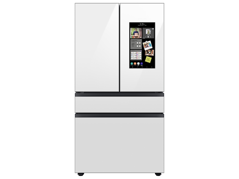 Bespoke 4-Door French Door Refrigerator (23 cu. ft.) – with Family Hub™  Panel in White Glass – (with Customizable Door Panel Colors) in White Glass  Refrigerators - BNDL-1646081110189