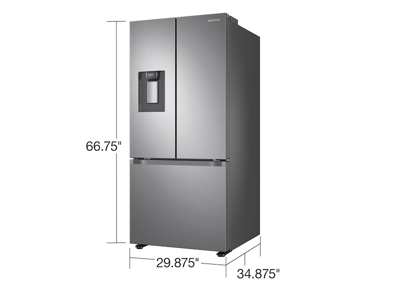 Thumbnail image of 22 cu. ft. Smart 3-Door French Door Refrigerator with External Water Dispenser in Fingerprint Resistant Stainless Steel