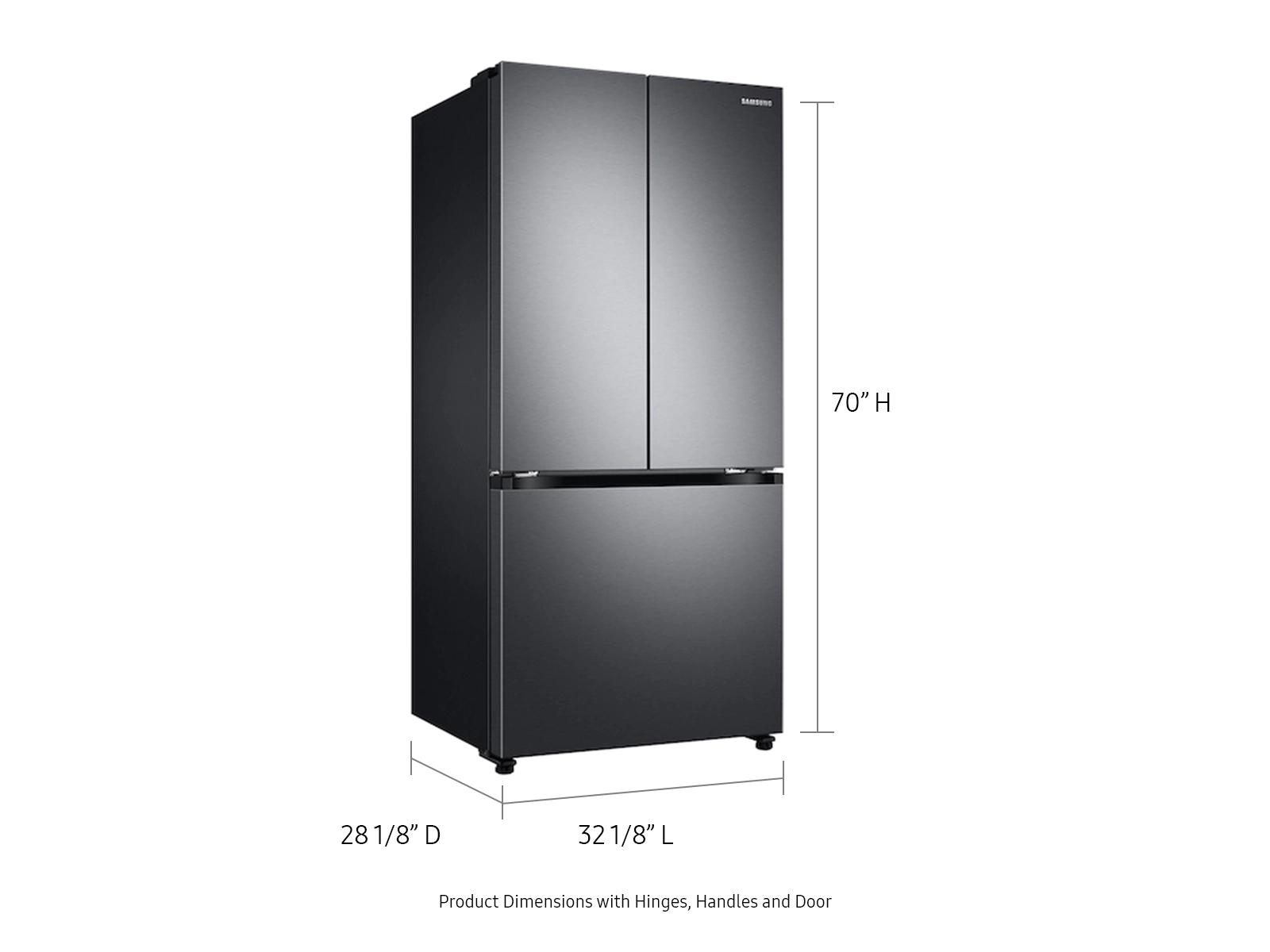 Thumbnail image of 18 cu. ft. Smart Counter Depth 3-Door French Door Refrigerator in Black Stainless Steel