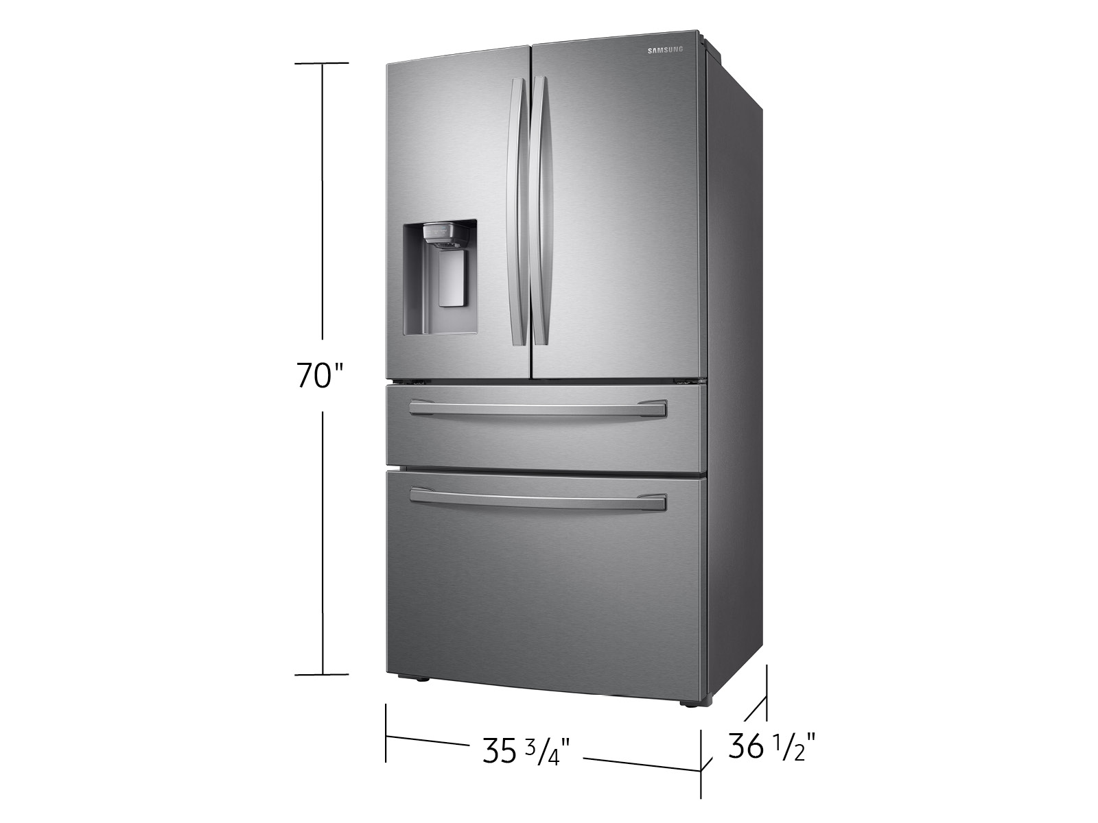  SAMSUNG RF28R7201SR 28 Cu. Ft. Stainless 4-Door French Door  Refrigerator : Appliances