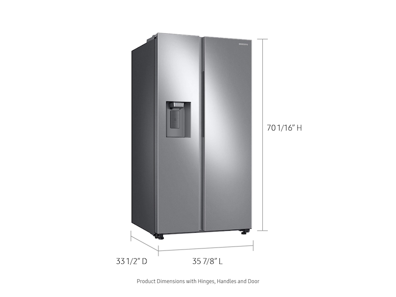 televisor Audaz Intacto Acero inoxidable 27.4 cu. ft. Refrigerador lado-a-lado | Samsung EE.UU.