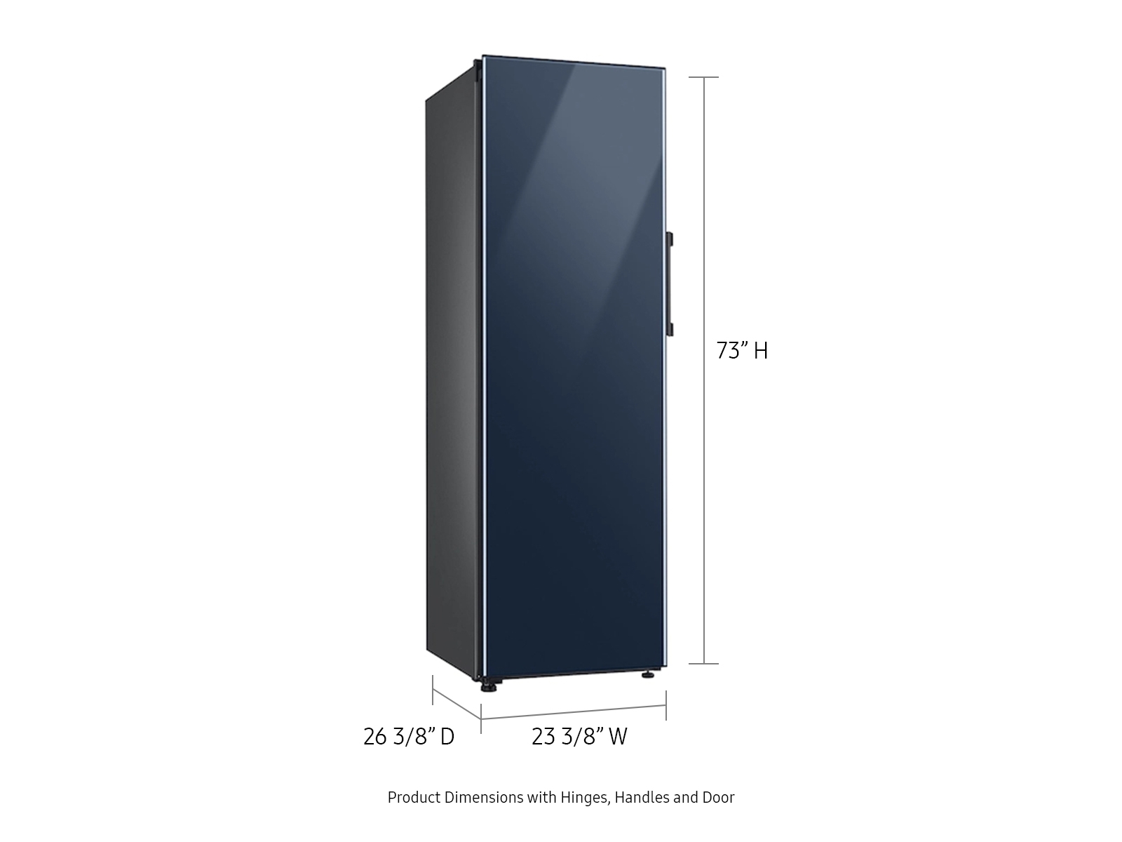 Thumbnail image of 11.4 cu. Ft. Bespoke Flex Column Refrigerator with Flexible Design in Navy Glass
