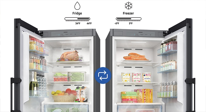 Switch from fridge to freezer