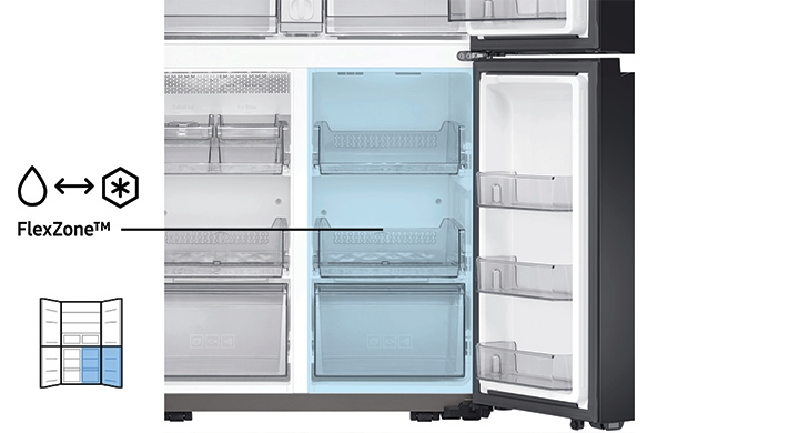 Bespoke 4-Door Flex™ Refrigerator (29 cu. ft.) in Rose Pink Glass -  BNDL-1616701234243