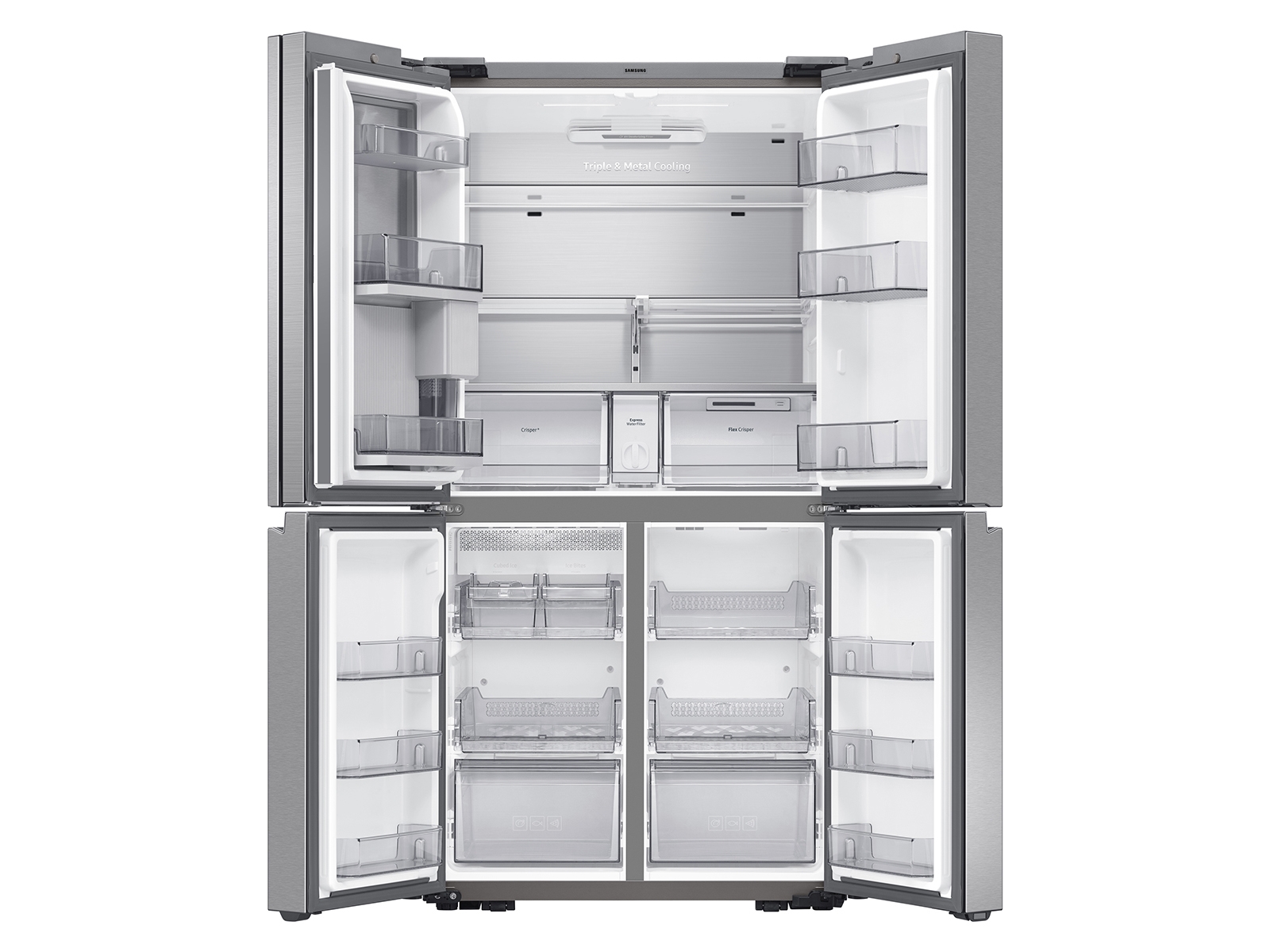 Thumbnail image of 29 cu. ft. Smart 4-Door Flex&trade; Refrigerator with Beverage Center and Dual Ice Maker in Stainless Steel