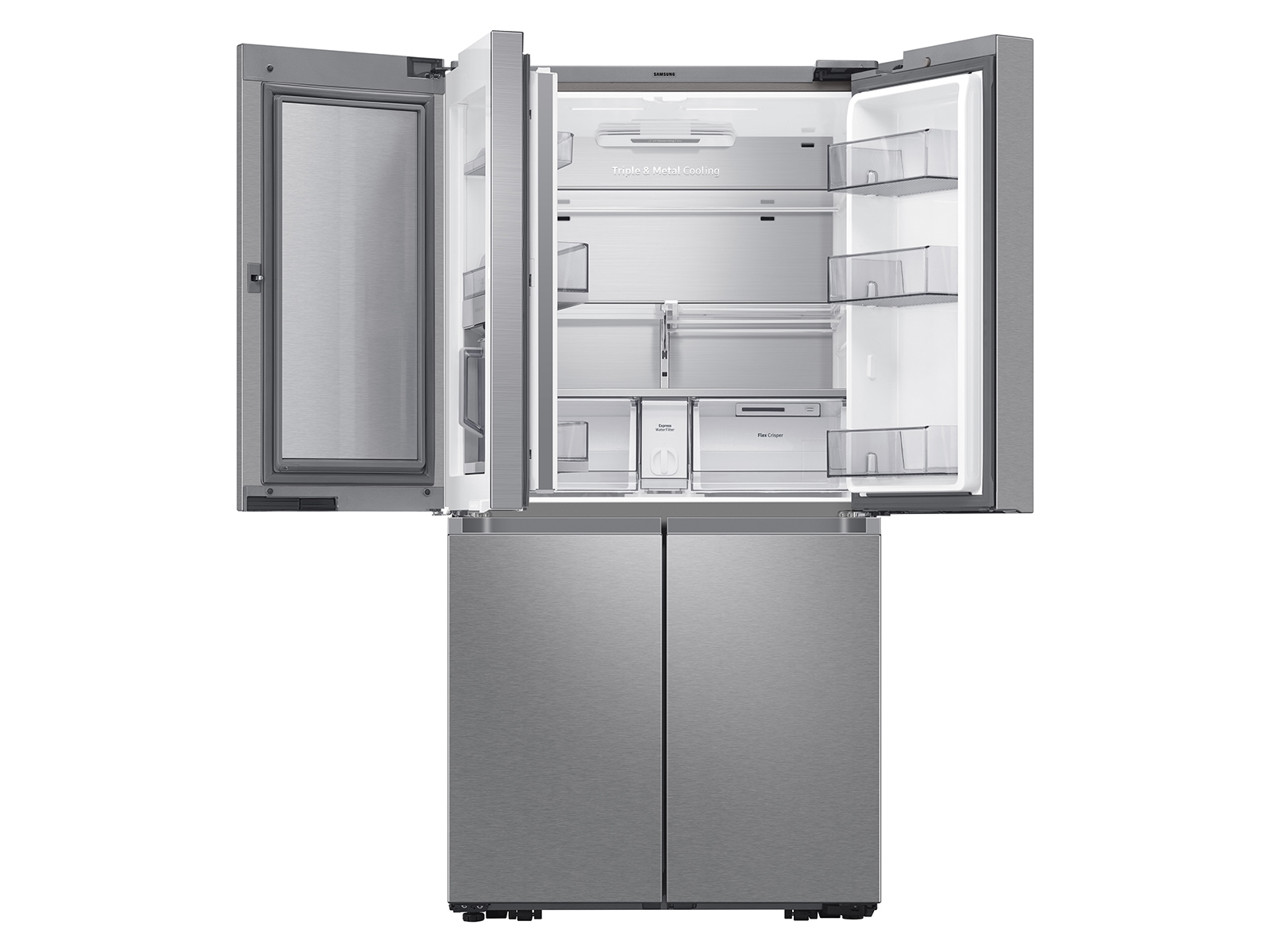 Thumbnail image of 29 cu. ft. Smart 4-Door Flex™ Refrigerator with Beverage Center and Dual Ice Maker in Stainless Steel