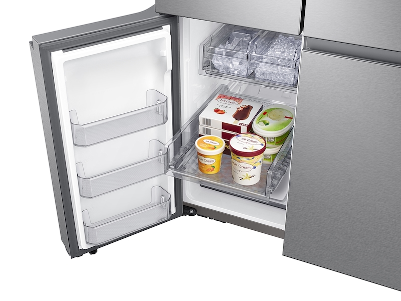 23 cu. ft. Smart Counter Depth 4-Door Flex&trade; Refrigerator with Beverage Center and Dual Ice Maker in Stainless Steel