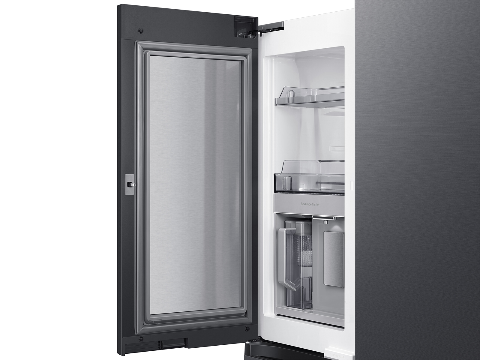 Thumbnail image of Bespoke Counter Depth 4-Door Flex&trade; Refrigerator (23 cu. ft.) in Matte Black Steel