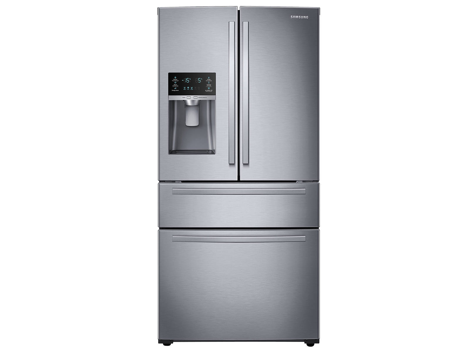 Photos - Fridge Samsung 25 cu. ft. Large Capacity 4-Door French Door Refrigerator with Ext 
