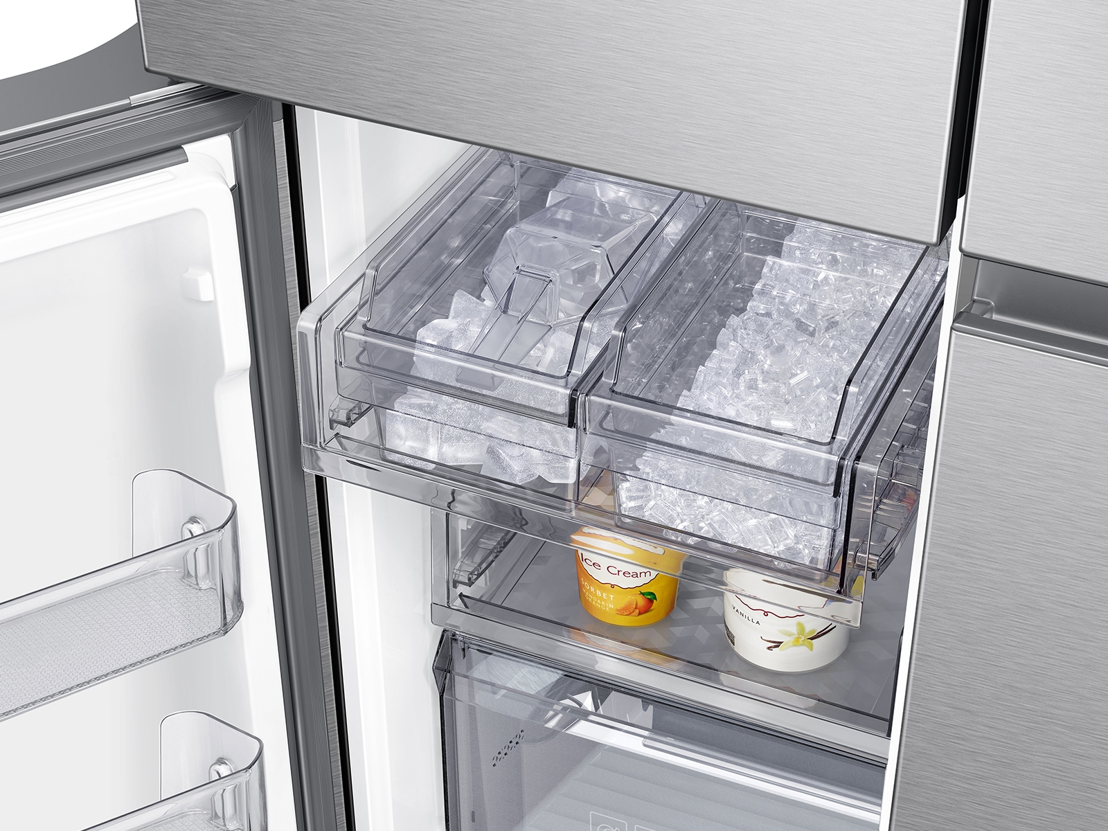 Thumbnail image of 29 cu. ft. Smart 4-Door Flex&trade; Refrigerator with AutoFill Water Pitcher and Dual Ice Maker in Stainless Steel