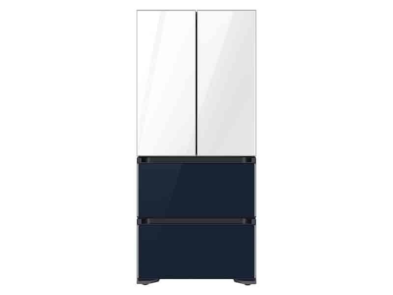 17.3 cu. ft. Smart Kimchi & Specialty 4-Door French Door Refrigerator in White-Navy Glass