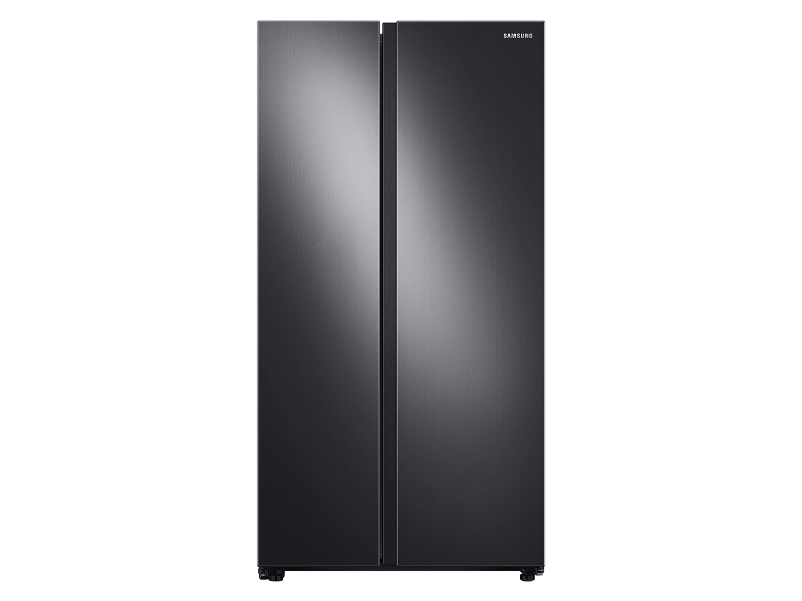 Photos - Fridge Samsung 28 cu. ft. Smart Side-by-Side Refrigerator in Black Stainless Stee 