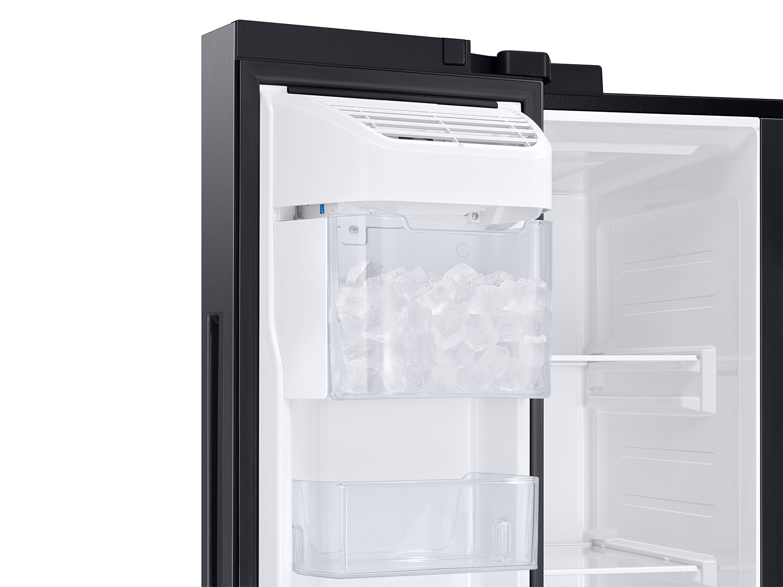 smasung 4 door black stainless steel refrigerator