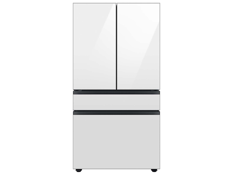 Bespoke 4-Door French Door Refrigerator (23 cu. ft.) with Beverage Center&trade; in White Glass