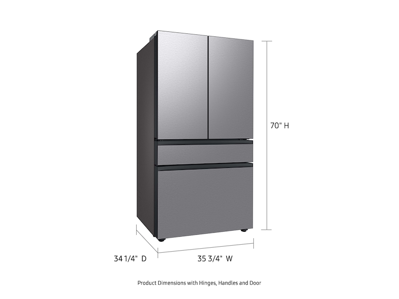 Samsung BESPOKE 4-Door French Door Refrigerator (29 Cu. ft.) with Beverage Center in Stainless Steel