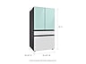 Thumbnail image of Bespoke 4-Door French Door Refrigerator (29 cu. ft.) with Beverage Center&trade; in Morning Blue Glass Top Panels and White Glass Middle and Bottom Panels