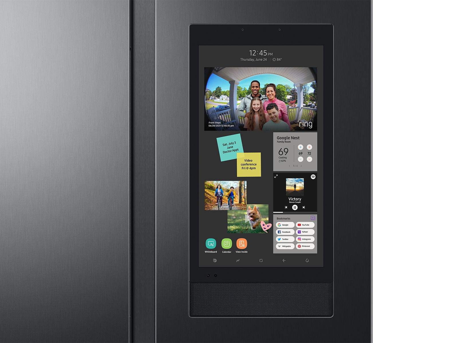 RS28A5F61SG/AA 27.3 cu. ft. Smart SidebySide Refrigerator with Family Hub™ in Black