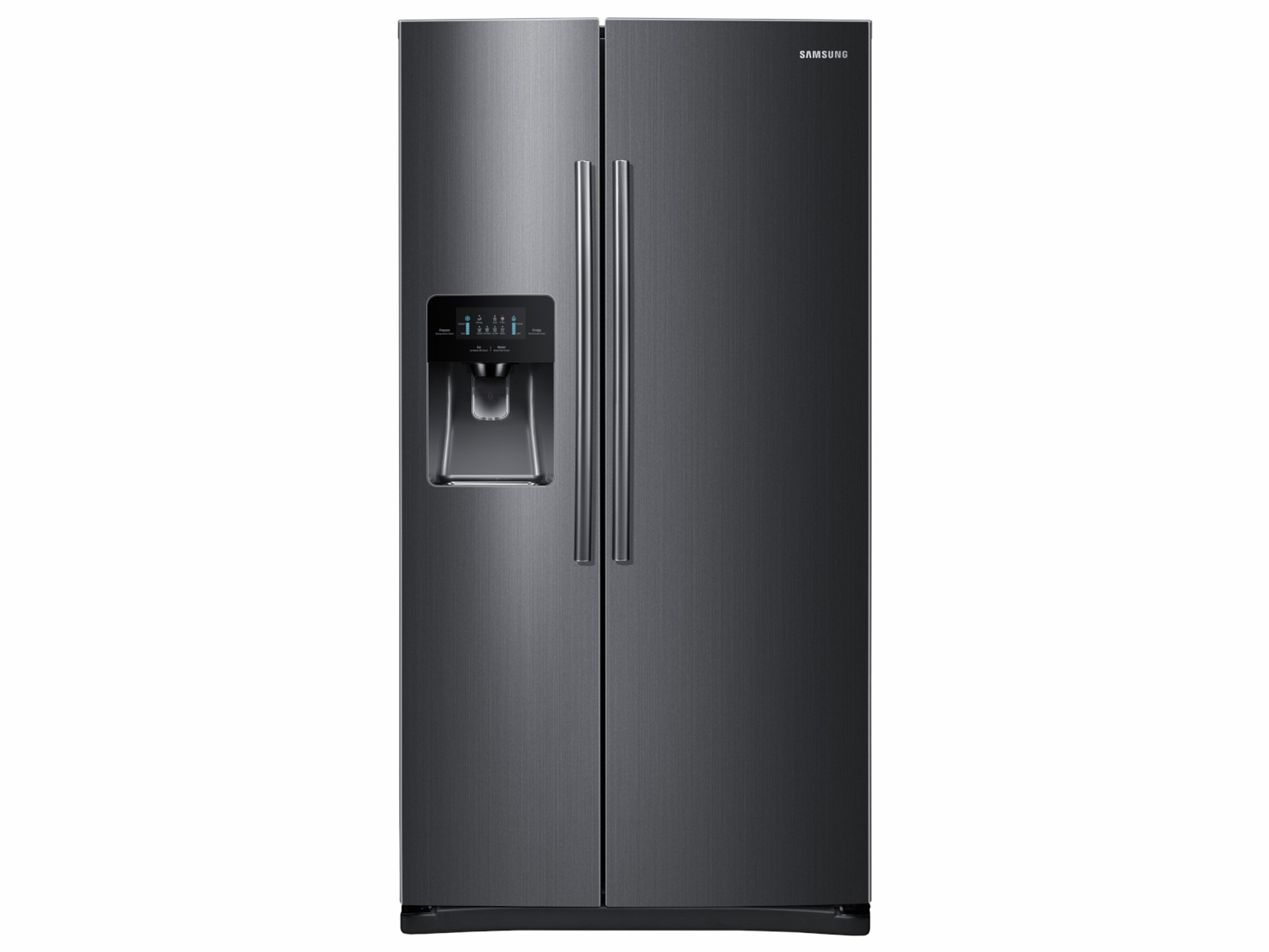 25 cu. ft. Black Side-by-Side Refrigerator in Black Stainless Steel 