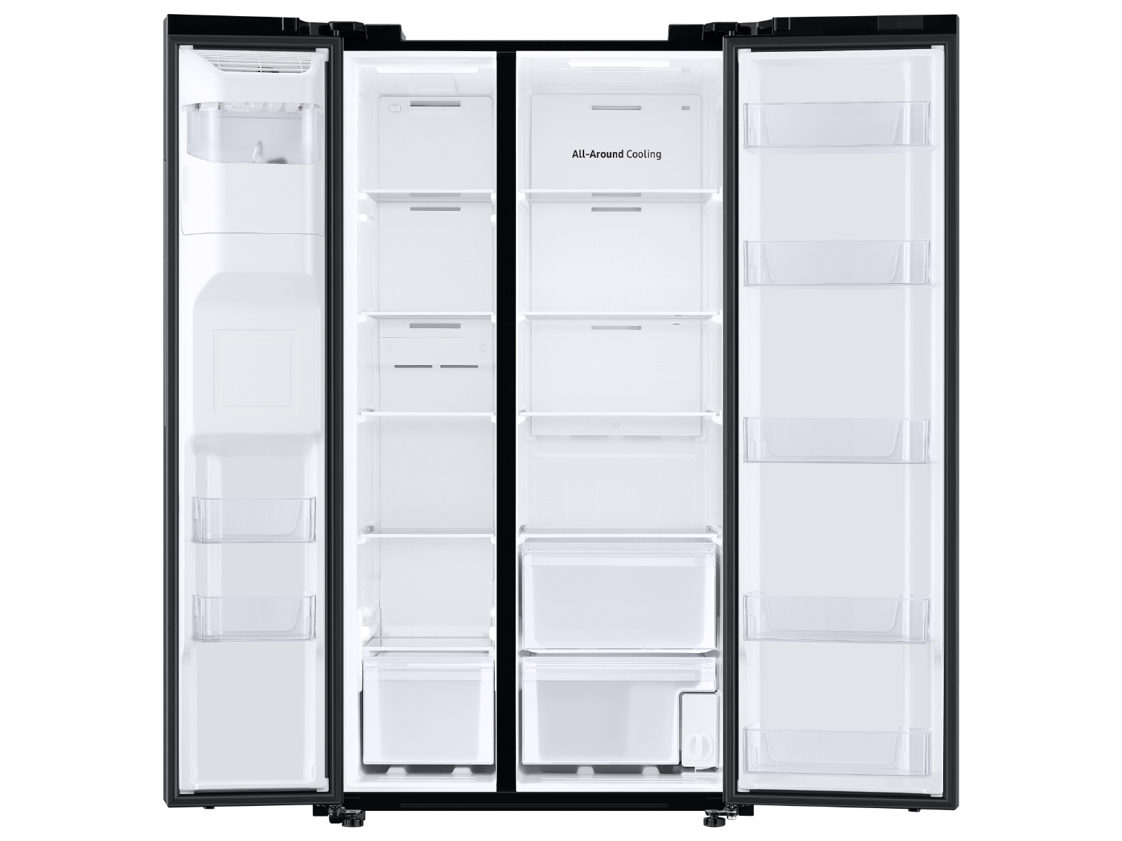 Thumbnail image of 27.4 cu. ft. Large Capacity Side-by-Side Refrigerator in Black Stainless Steel