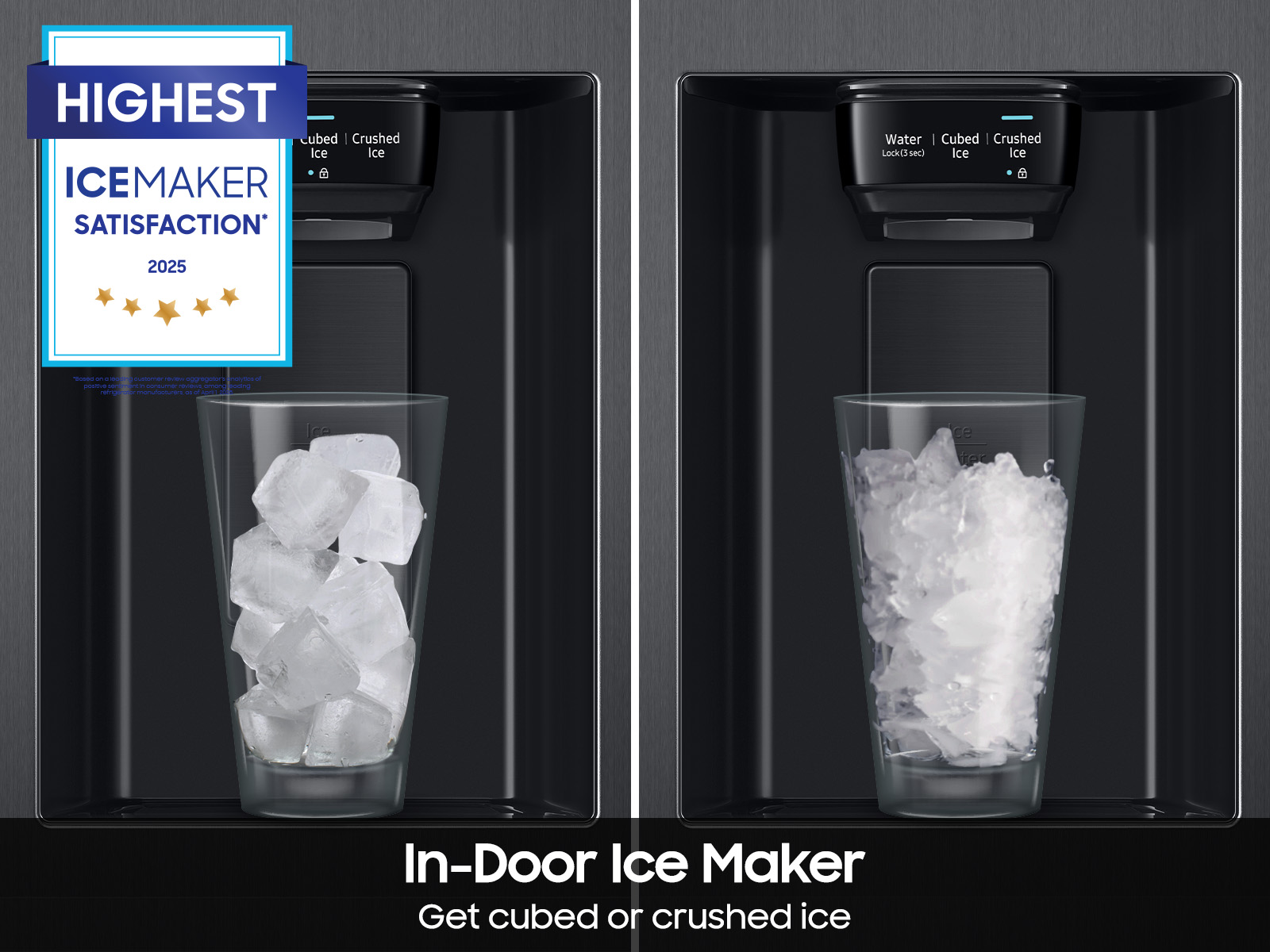 Thumbnail image of 27.4 cu. ft. Large Capacity Side-by-Side Refrigerator in Black Stainless Steel