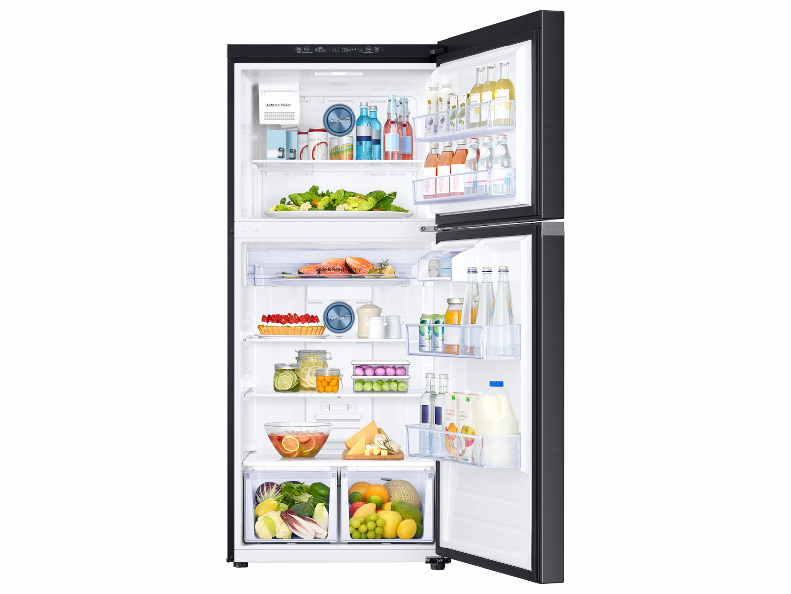 Thumbnail image of 18 cu. ft. Top Freezer Refrigerator with FlexZone™ and Ice Maker in Black Stainless Steel