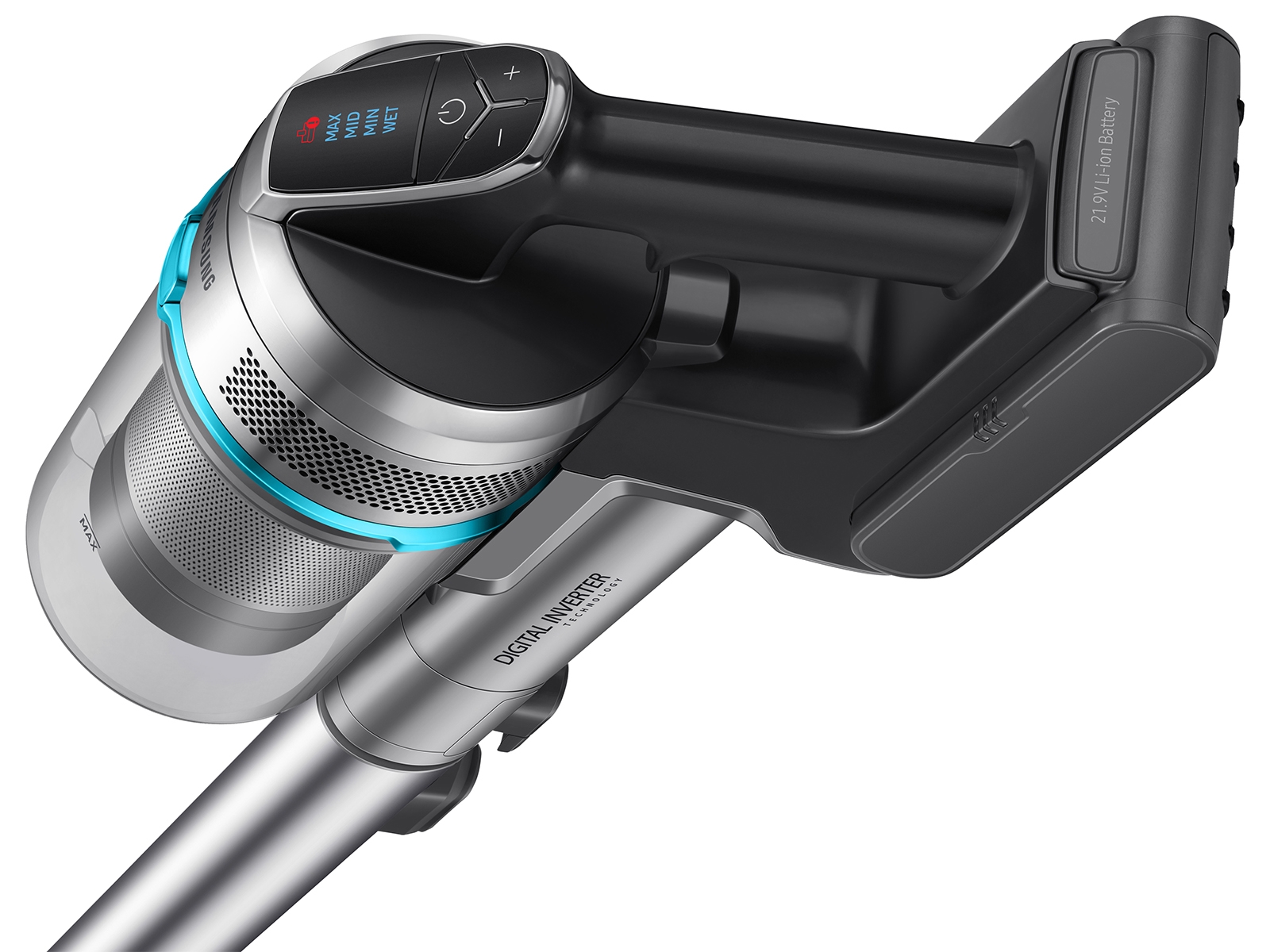 Jet VS90E Stick Vacuum with Turbo Action brush in Aqua ChroMetal