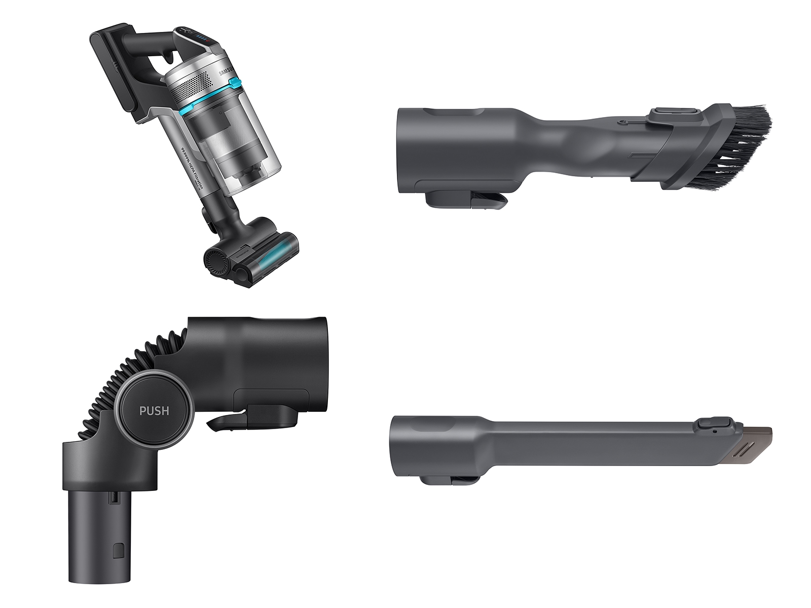 Jet VS90E Stick Vacuum with Turbo Action brush in Aqua ChroMetal