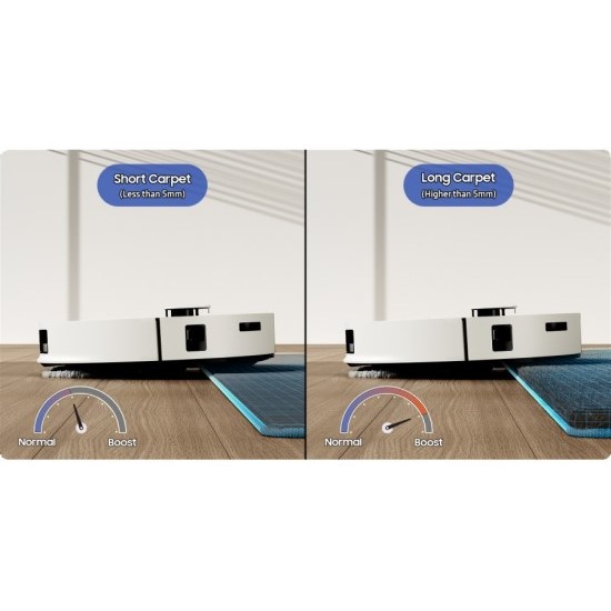 White Jet Bot Robot Vacuum & Mop Combo using AI floor recognition