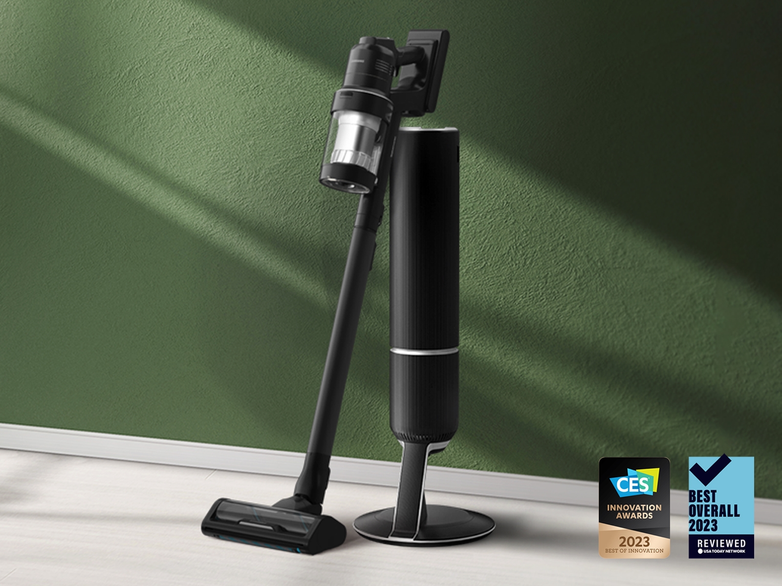 US Jet™ Black Cordless Station® Clean Bespoke Samsung Vacuum Stick | with in Satin All-in-One AI