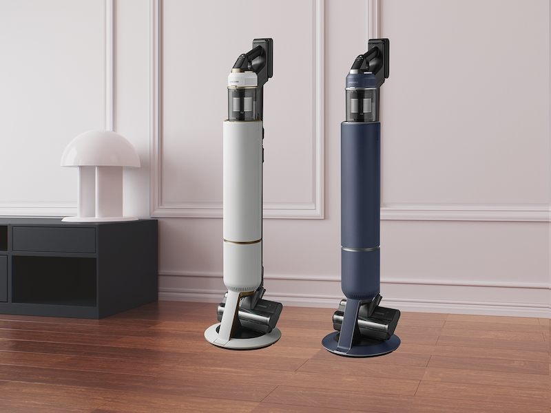 Bespoke Jet™ Cordless Stick Vacuum with All-in-One Clean Station® in Misty  White | Samsung US