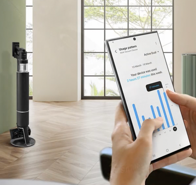 View of the SmartThings App Connected to Smart Vacuum