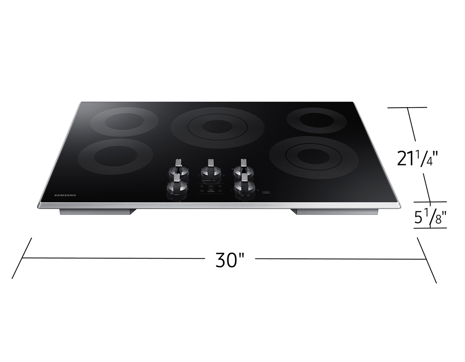 30” Smart Electric Cooktop in Stainless Steel