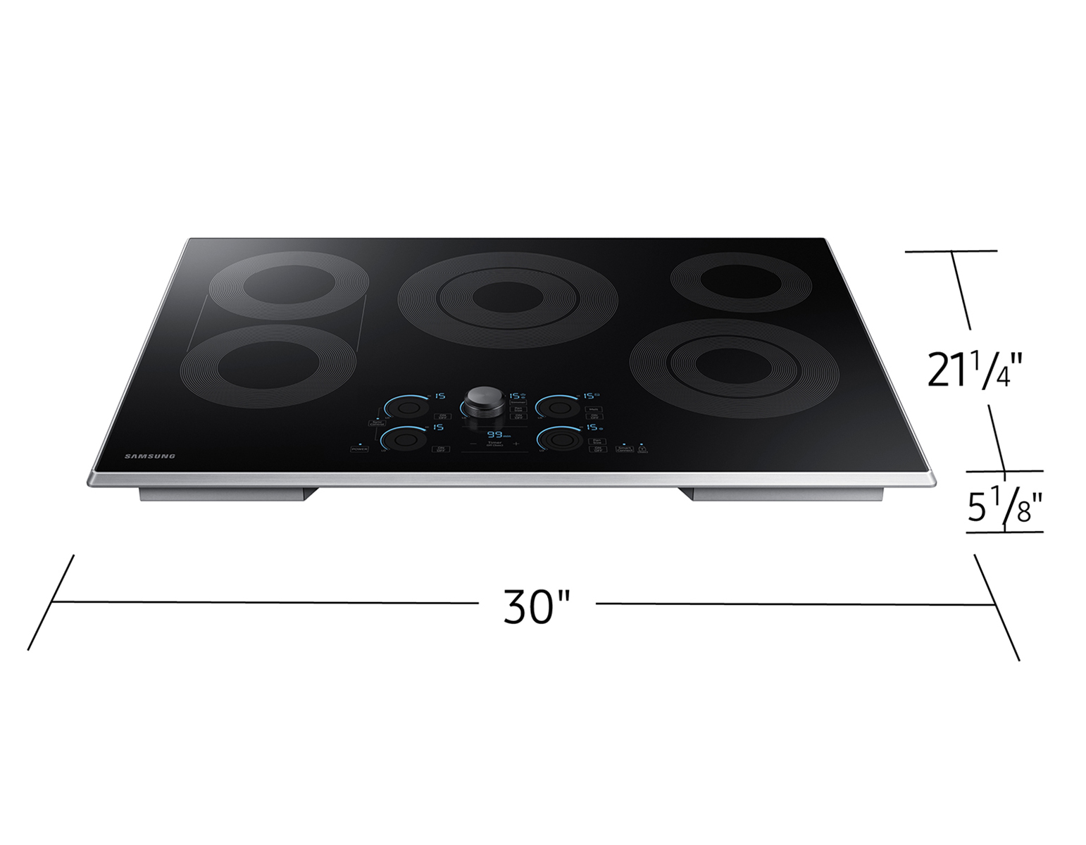 30” Smart Electric Cooktop with Sync Elements in Stainless Steel