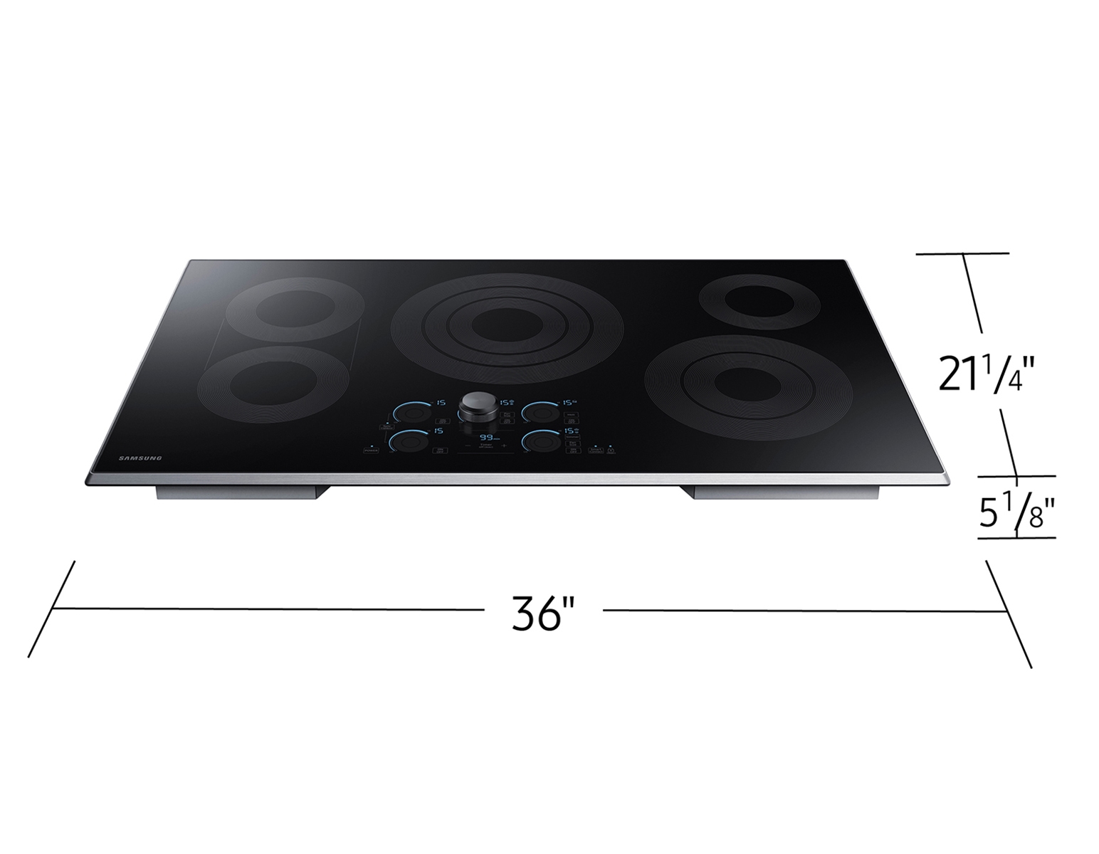 36” Smart Electric Cooktop with Sync Elements in Stainless Steel