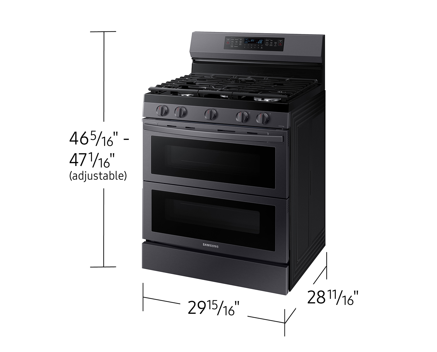 6.0 cu. ft. Smart Freestanding Gas Range with Flex Duo™ & Air Fry in Black Stainless Steel