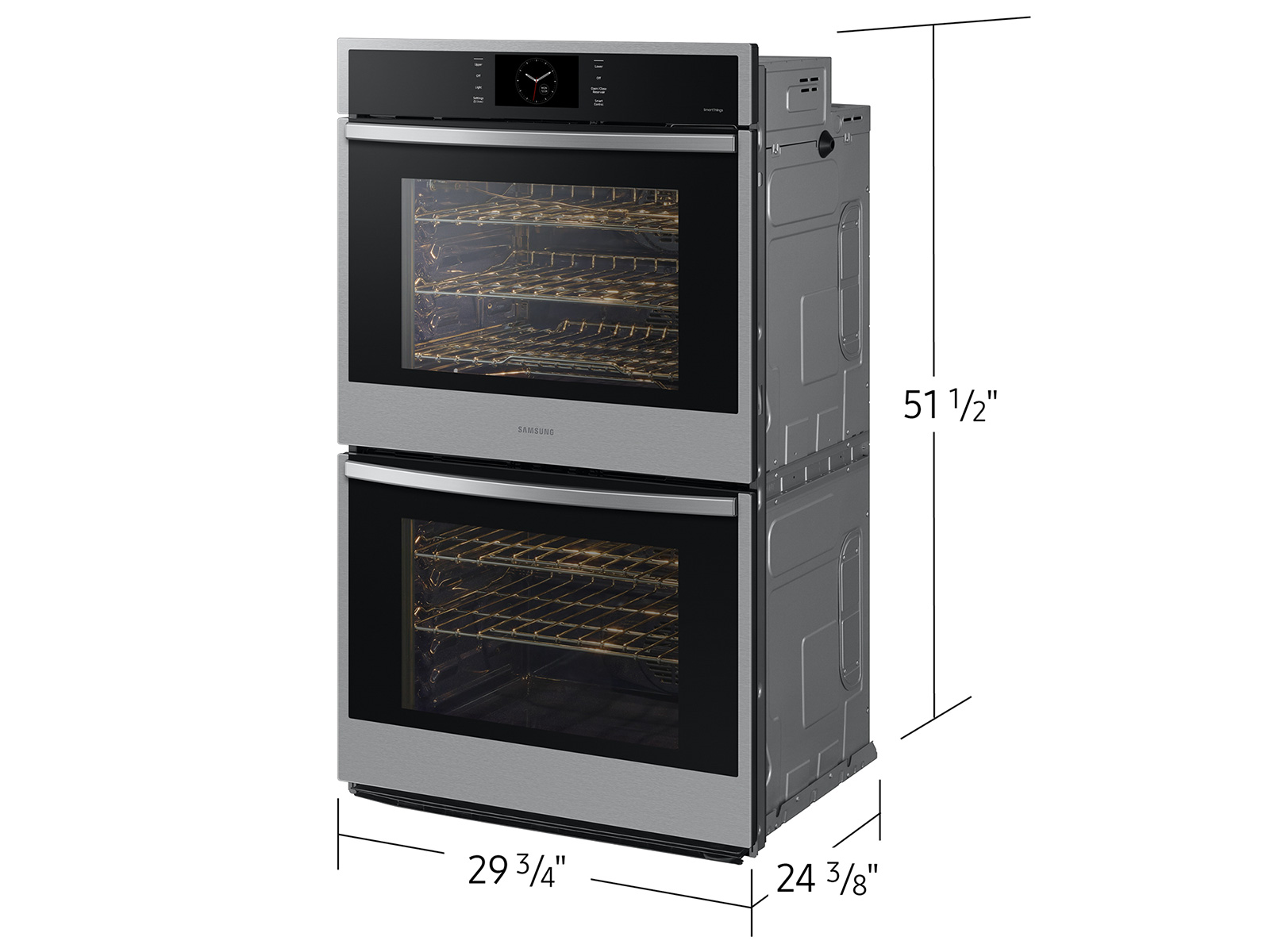 30” Double Wall Oven with Steam Cook in Stainless Steel