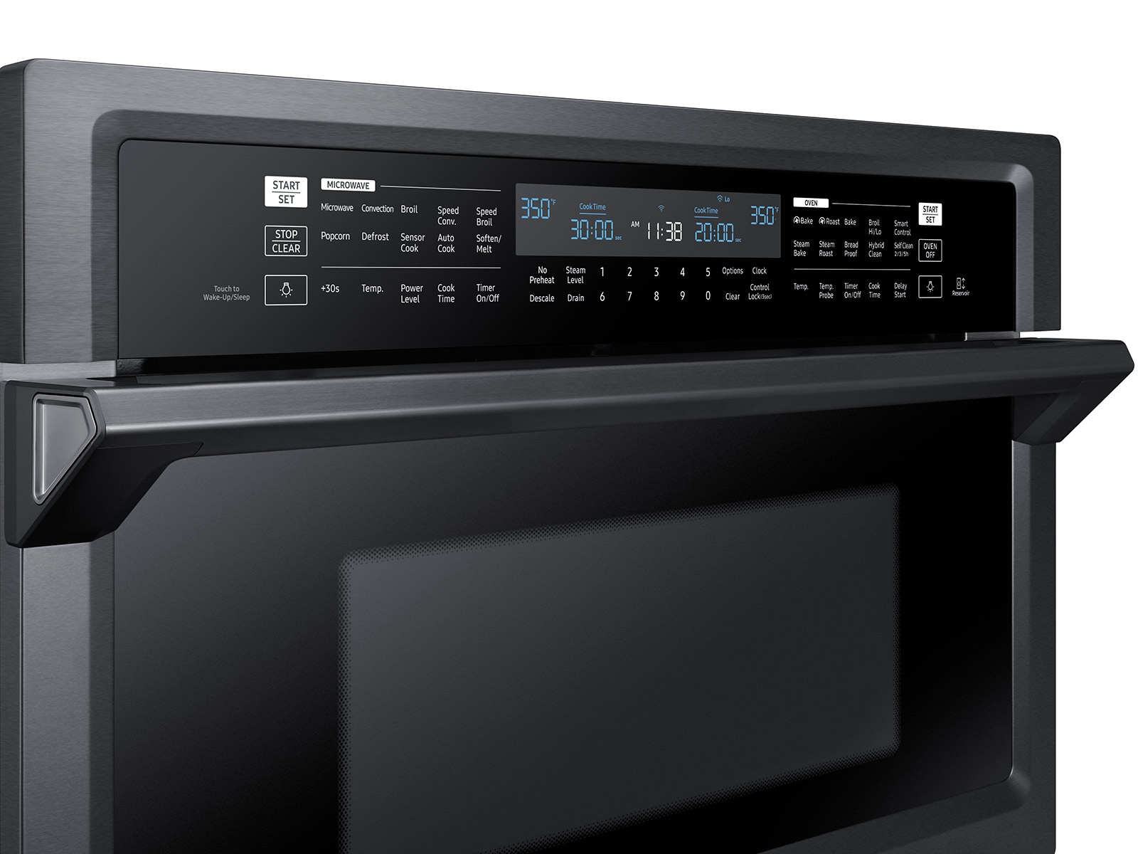 Thumbnail image of 30” Smart Microwave Combination Wall Oven with Steam Cook in Black Stainless Steel
