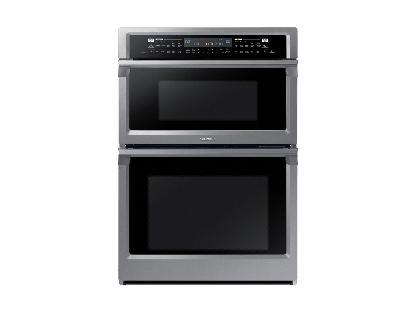 Samsung 30" Smart Microwave Combination Wall Oven with Steam Cook in Stainless Steel(NQ70M6650DS/AA)