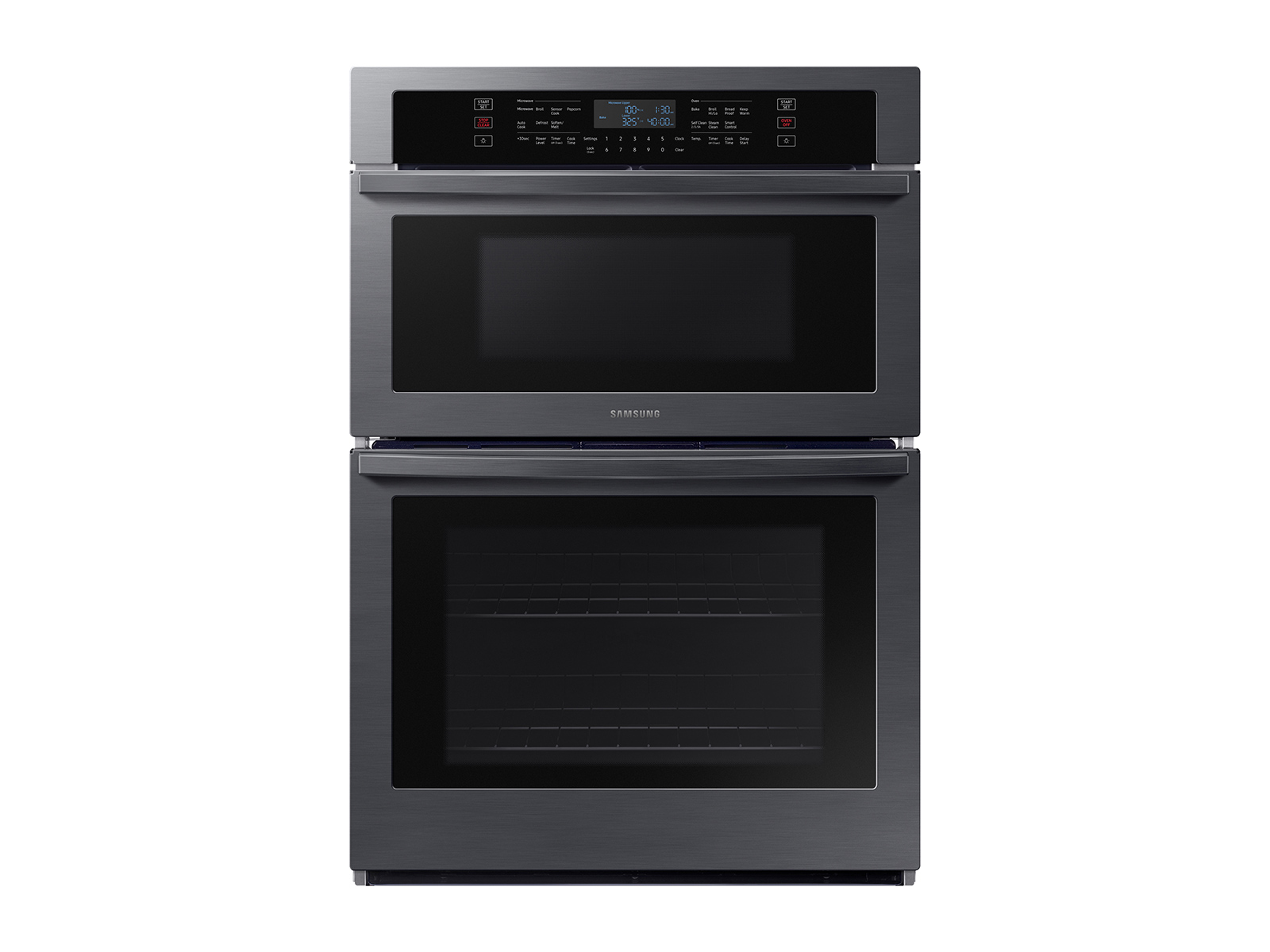 Samsung 30" Smart Electric Wall Oven with Microwave Combination in Black Stainless Steel(NQ70T5511DG/AA)