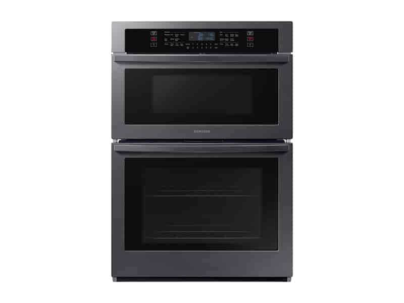 30” Smart Electric Wall Oven with Microwave Combination in Black Stainless Steel