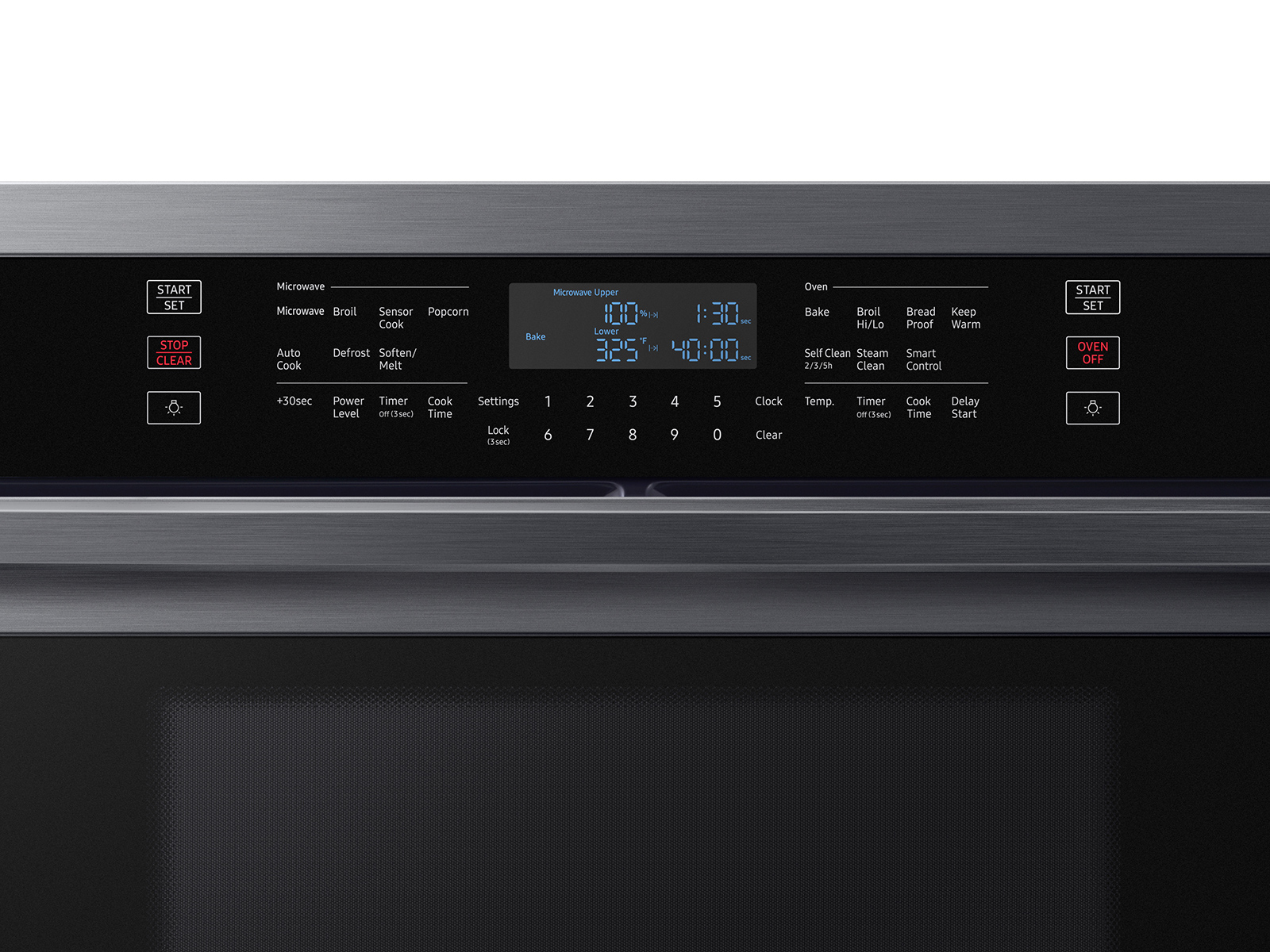 Samsung 30 Microwave Combination Wall Oven in Black Stainless Steel